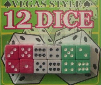 Vegas Style 12 Dice Set